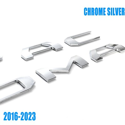 #ad 2016 2023 Tailgate Insert Letters For Tacoma SR5 Sport Pro Emblems Chrome Siver $14.89
