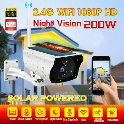 #ad Solar IP Camera Wireless WiFi Security HD 1080P Waterproof Night Vision Outdoor $65.98