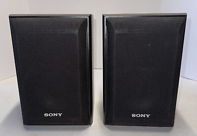 #ad Sony SS B1000 Performance Bookshelf Speaker System Pair 120W Black TESTED $54.99