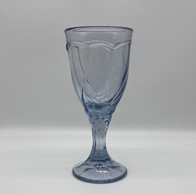 #ad Vintage Noritake Sweet Swirl Blue Glass Iced Tea Goblet Made In Japan $8.00