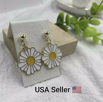 #ad New Fashion Simple Sunflower chrysanthemum Earrings beautiful for Women Ear $4.99