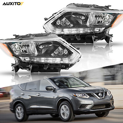 #ad HEADLIGHT HEAD LAMPS Driver Passenger DRL Sets LeftRight FOR 14 16 NISSAN ROGUE $132.99