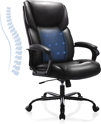#ad Executive High Back Home Office Desk Soft Armrest Padded Height Adjustable Ergo $246.88