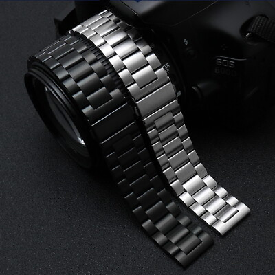 #ad 20mm 22mm Soild Stainless Steel Link Bracelet Watch Band Wristwatch Strap $11.99