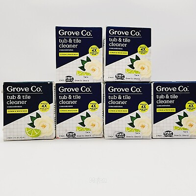 #ad 6 Pack Grove Co Tub amp; Tile Cleaner Concentrates Citron amp; White Rose 2 Count Each $24.99