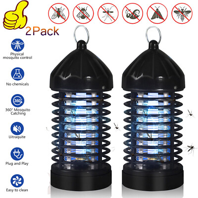 #ad 1 4X Electric LED Mosquito Killer Lamp Outdoor Indoor Fly Bug Insect Zapper Trap $32.93
