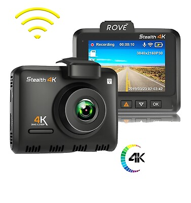 #ad Rove Stealth 4K Dash Cam Ultra HD 3840*2160p Built In Wi Fi amp; GPS Camera RARE PC $99.99