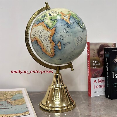 #ad 12#x27;#x27; Nautical Antique World Map Globe Ornament With Base Decorative Gift Item $63.00
