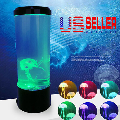 #ad Jellyfish Lava Lamp LED Night Light Mood Light for Relax Gift Jellyfish Aquariu $10.75