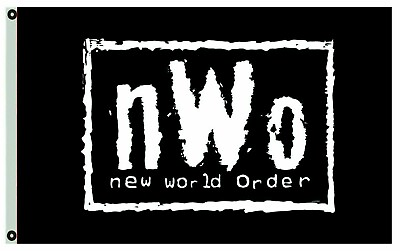 #ad #ad NWO New World Order Wrestling Flag 3x5 Black Garage Banner Man Cave Dorm WCW WWE $12.97