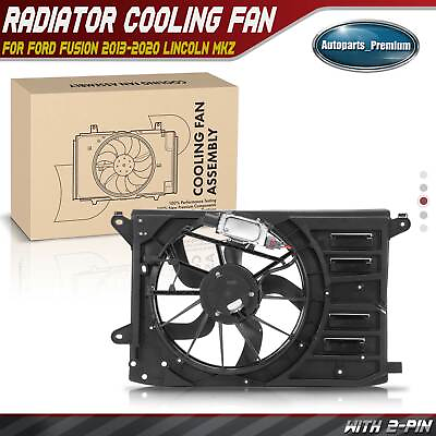 #ad Radiator Cooling Fan with Shroud Assembly for Ford Fusion 2013 2020 Lincoln MKZ $119.99