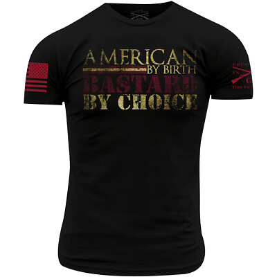 #ad Grunt Style American By Birth T Shirt Small Black $25.99