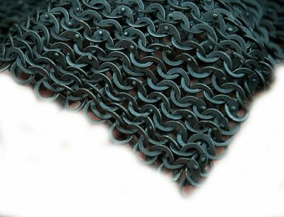 #ad Black 9MM Chainmail Sheet Flat Riveted Flat Washer Solid Rings $89.99