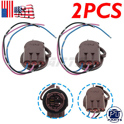#ad 2pcs Lamp Pigtail Harness Wire Plug Connector For Dodge Challenger Charger $8.97