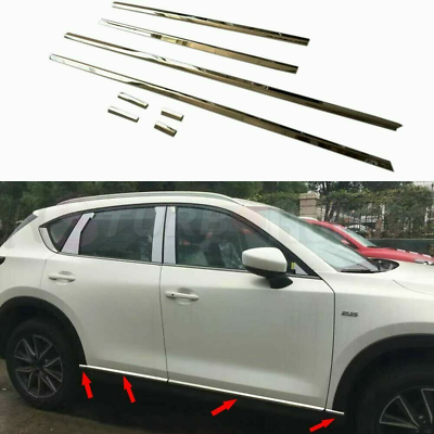 #ad 8Pcs Fits for Mazda 2017 2020 CX 5 CX 5 Door Side Sill Molding Trims Guard Cover $108.00