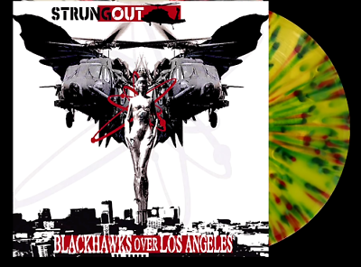 #ad Strung Out Blackhawks Over Los Angeles Yellow Red Green Splatter Vinyl New $69.88