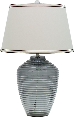 #ad Aspen Creative 40017 25quot; High Modern Glass Table Lamp Smoke 25quot; $92.38