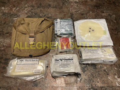 #ad USMC Military Hamp;H Coyote MOLLE IFAK First Aid Kit w Supplies No TOURNIQUET $49.90