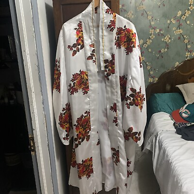 #ad Woman’s Long Floral Kimono Robe $20.00