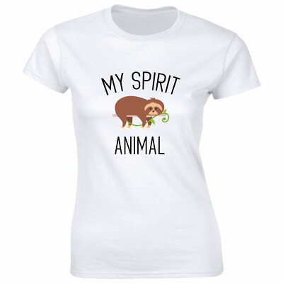 #ad Sloth Is My Spirit Animal Short Sleeve T Shirt for Women $13.08