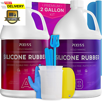 #ad Silicone Mold Making Kit 2 Gallon Liquid Silicone Rubber Bubble Free... $16.98