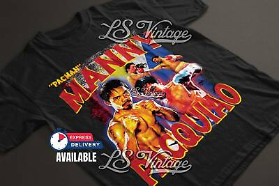 #ad Manny Pacquiao Vintage Graphic Tee Retro Boxing T Shirt $11.99