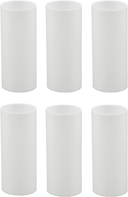 #ad #ad Set of 6 3 Inch Tall White Plastic Candle Covers Sleeves Chandelier Socket NEW $28.99