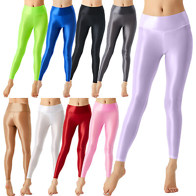 #ad Women#x27;s Sexy Tights Bodybuilding Pants Silky Underwear Sports Trousers 90 Degree $11.61