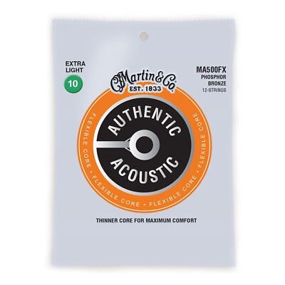 #ad Martin MA500FX Flexible Core 12 String Acoustic Guitar Strings Extra Light $13.99