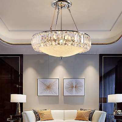 #ad Luxury K9 Crystal Contemporary Pendant Light Ceiling Lamp Chandelier Lighting US $66.34