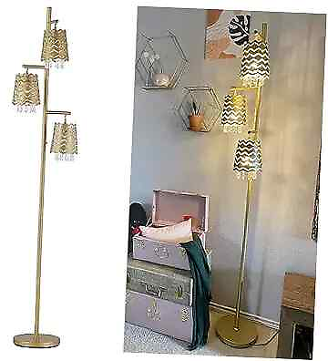 #ad Gold Floor Lamp for Bedroom Living Room Dimmable Floor Lamps with Crystal $63.98