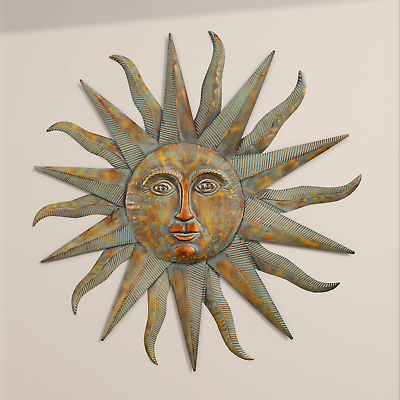#ad Wall Art Sun Metal Decor Outdoor Large Indoor Sculpture Patio Home Porch 35 in $165.99