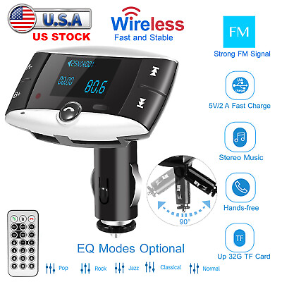 #ad Wireless FM Transmitter Modulator Car Kit MP3 Player SD USB Charger LED Remote $14.71