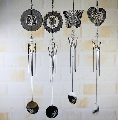 #ad Hanging 3D Metal Wind Spinner Chime with Ball Indoor Outdoor Garden Decoration $5.00
