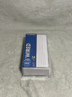 #ad HEATH ZENITH DOORBEL CHIME Quality Wired 2 Note Sounds Basic White New Sealed $14.39