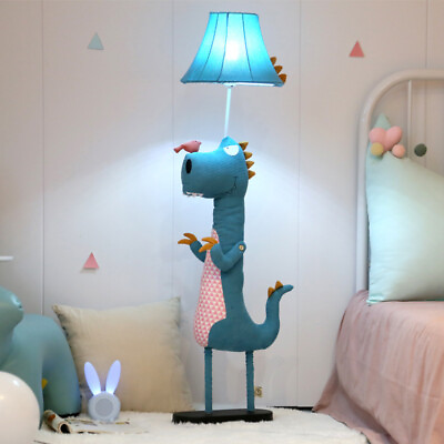 #ad Cartoon Floor Lamp Bell Fabric Shade Standing Lamp Home Light for Kids Bedroom $89.99