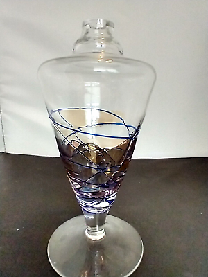 #ad Art Glass Oil Lamp Art Deco Stands about 6 1 2quot; Tall Good Condition $24.99