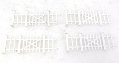 #ad 4 Vintage White Picket Fence Sections $20.00