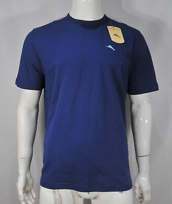 #ad Tommy Bahama Men#x27;s T shirt L Crew neck Short Sleeve Throne Blue NWT $29.99