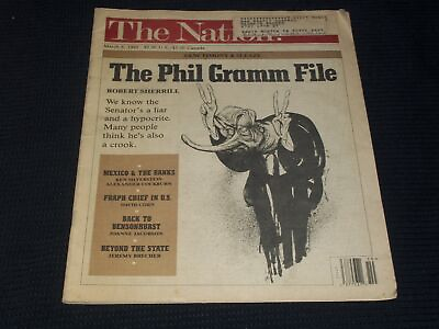 #ad 1995 MARCH 6 THE NATION MAGAZINE PHIL GRAMM FILE FRONT COVER E 496 $49.99