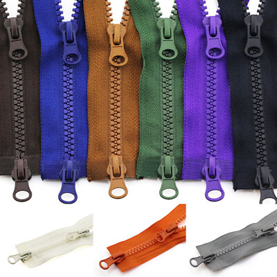 #ad 2 Way DIY Craft Zip Chunky Zipper Size #5 Open End Double Slider Strong Fastener $2.88