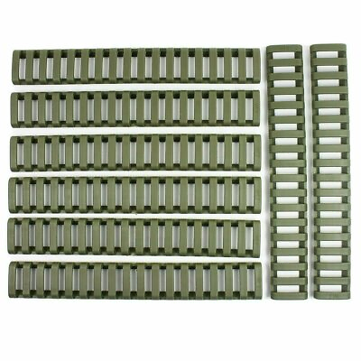 #ad 8 Pieces Heat Resistant Weaver Picatinny Ladder Rail Cover OD Green $7.96