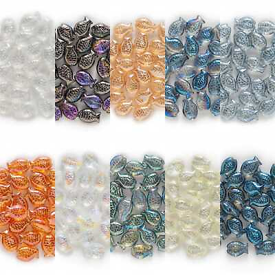 #ad 20pcs Fish Glass beads Jewelry Making Beaded Craft Gift Sewing Accessories DIY $3.19