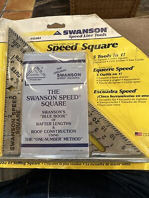 #ad Swanson S0101 C Aluminum Speed Square New In Pkg. 10 X 7 X 7” $8.50