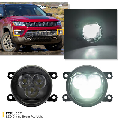 #ad For Jeep Compass Renegade Cherokee KL LED Bumper Driving Beam Off Road Fog Light $129.99