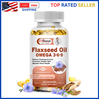 #ad Flaxseed Oil Omega 3 6 9 Promotes Healthy Skin amp; Maintain Heart Health 120 Caps $14.29