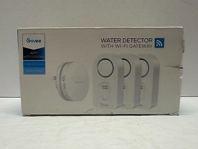 #ad Govee WiFi Water Sensor 3 Pack Water Leak Detector 100dB Adjustable Alarm $30.00