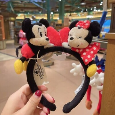 #ad Authentic Disney Mickey Minnie Mouse Couple Ear Headband shanghai disneyland $36.52