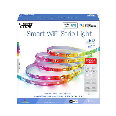 #ad Feit Electric 16feet Indoor LED 10W Smart Dimmable and Multicolor Strip Tape Lig $25.21