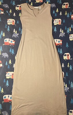 #ad Woman’s Beige Summer Dress Size 14 16 Pre Owned $19.00